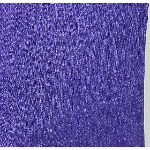 Zara Small Purple Metallic Thread Cape Maxi Dress Gown Evening Knit Shimmer Boho - Picture 8 of 13